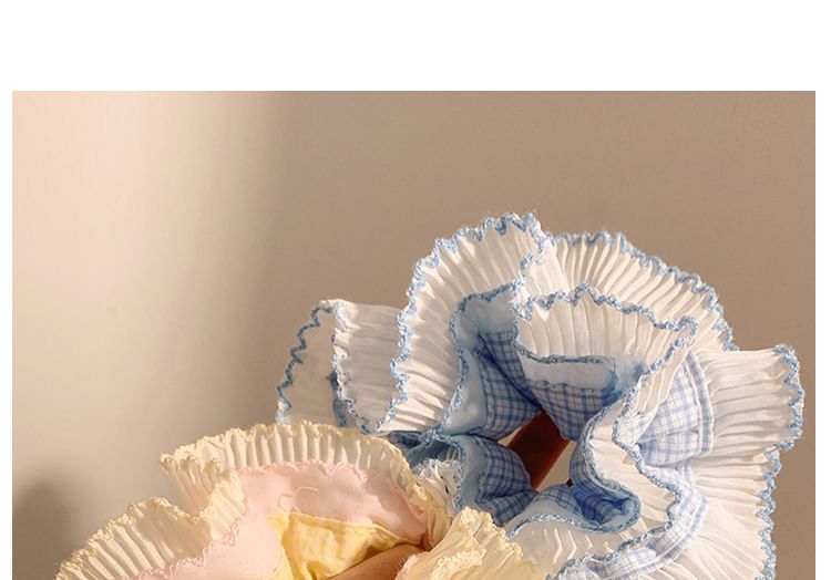Plaid Scrunchie Pleated Panel
