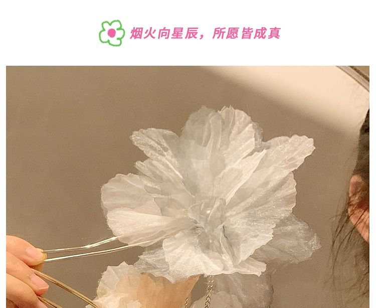 Mesh Pin Flower Hair