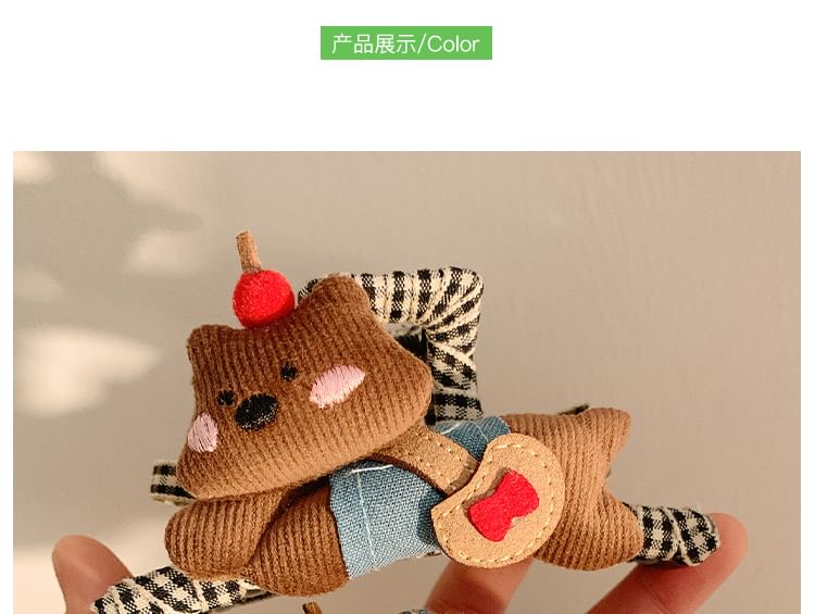 Hair Claw Cartoon Plaid