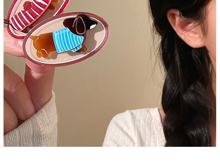 Hair Cartoon Clip Dog Acrylic