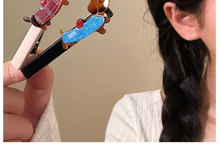Hair Cartoon Clip Dog Acrylic