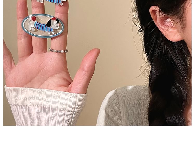 Hair Cartoon Clip Dog Acrylic