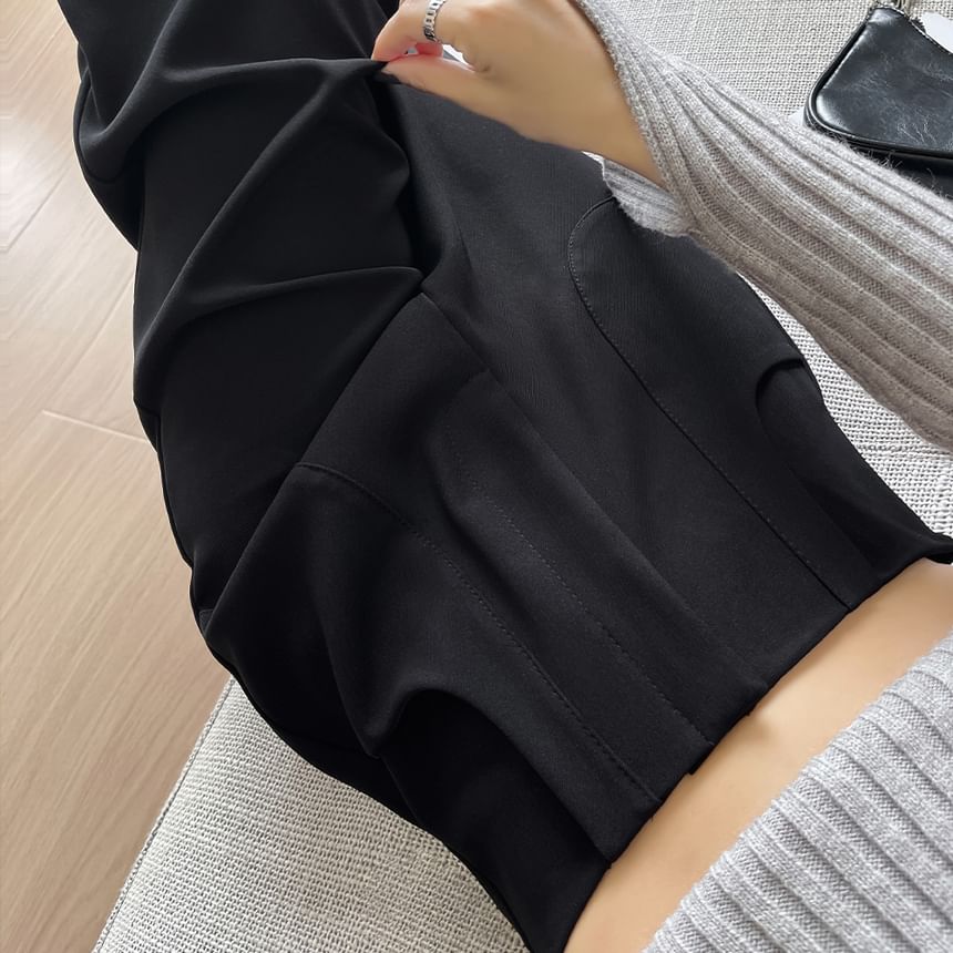 Pants High Suit Designs) (Various Rise Plain Loose Fit