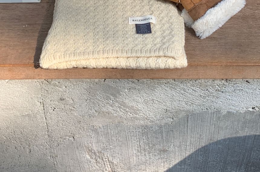 Plain Faux Trim Suede Gloves Fluffy