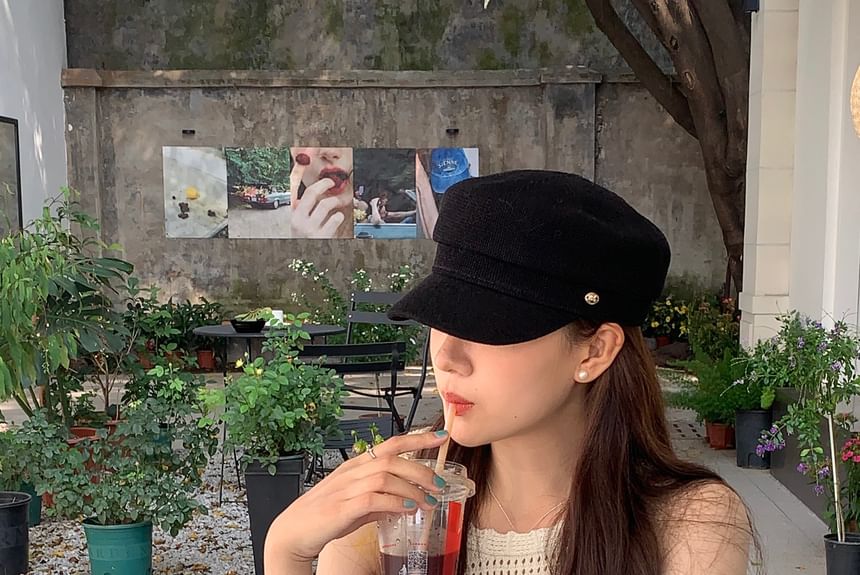 Cap Newsboy Buttoned