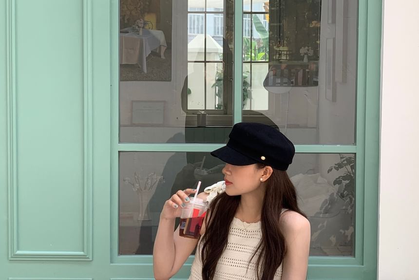 Cap Newsboy Buttoned