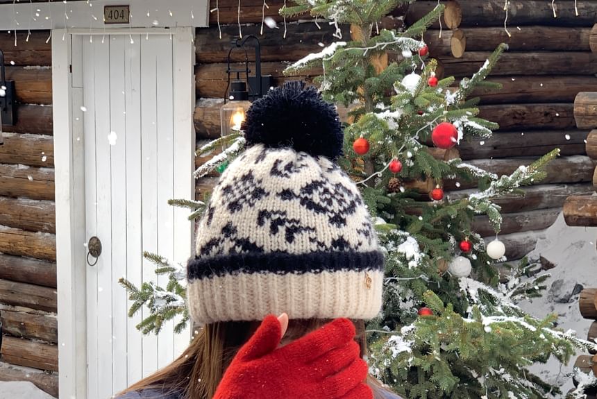Pom Beanie Patterned