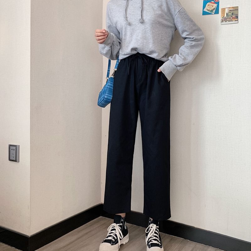 Wide Leg High Plain Pants Cargo Rise