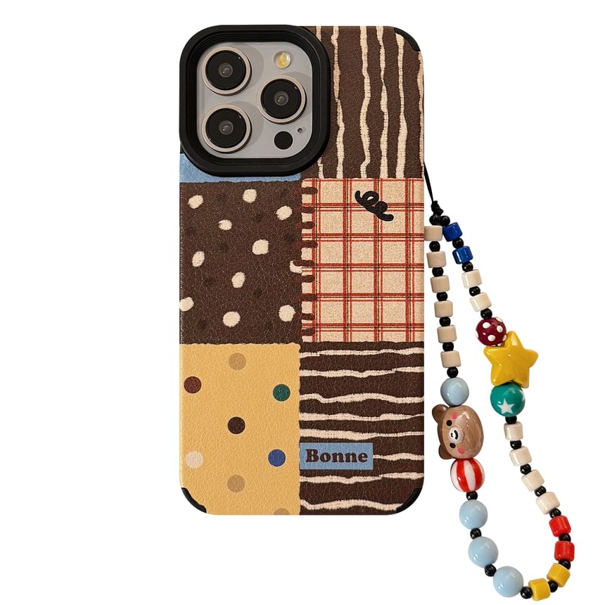Phone Patterned Case Set Strap /