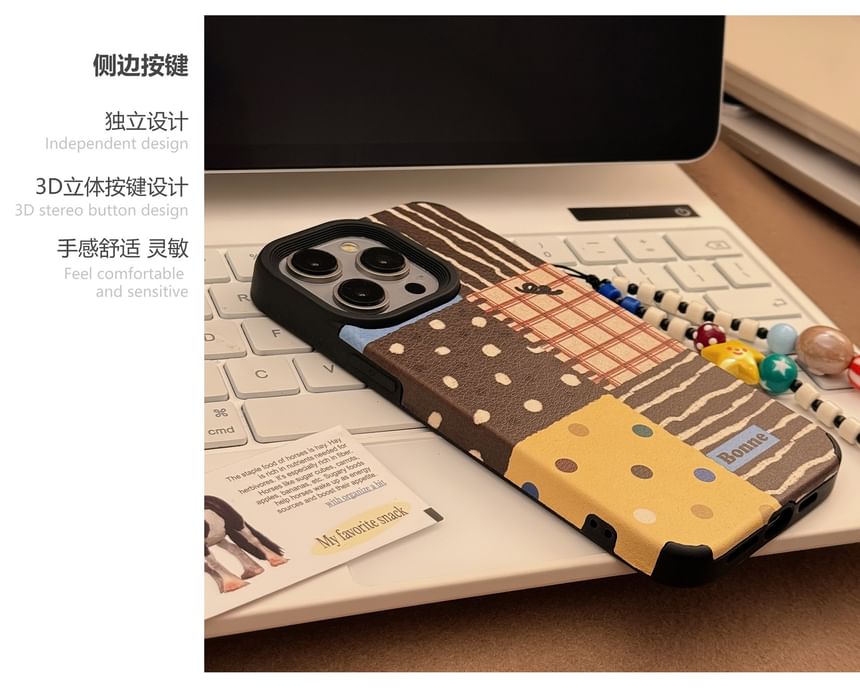 Phone Patterned Case Set Strap /