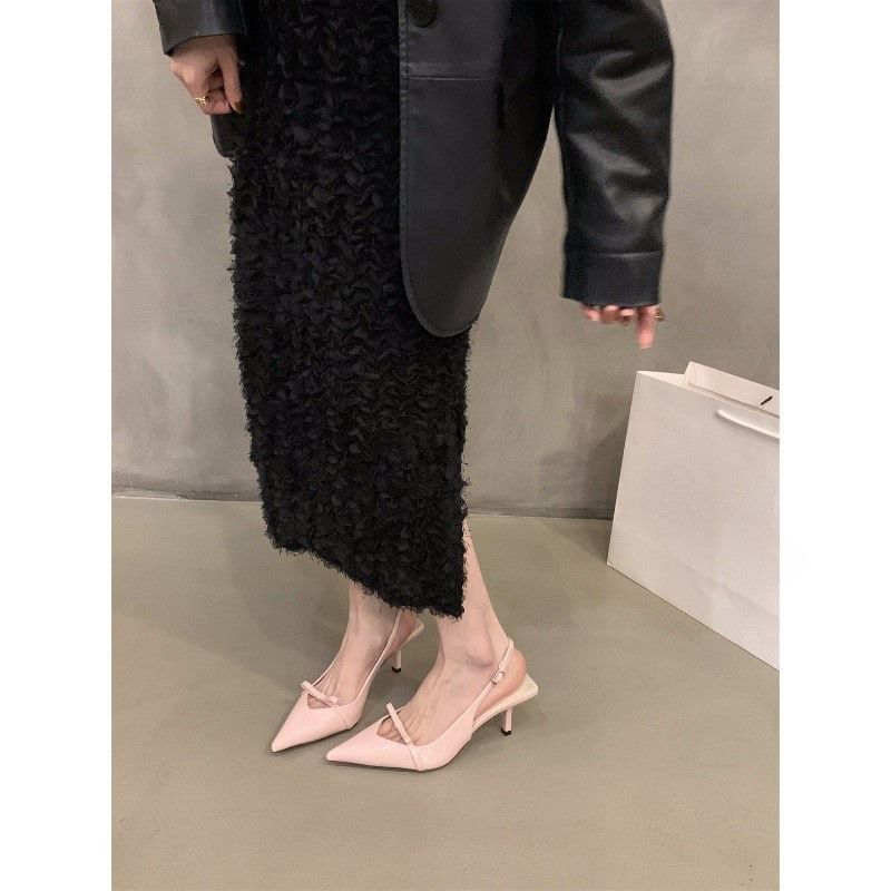 Sandals Pointy Bow High Heel Slingback