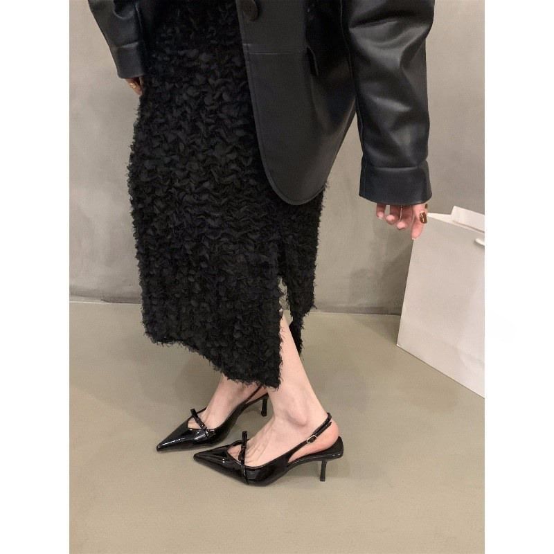 Sandals Pointy Bow High Heel Slingback