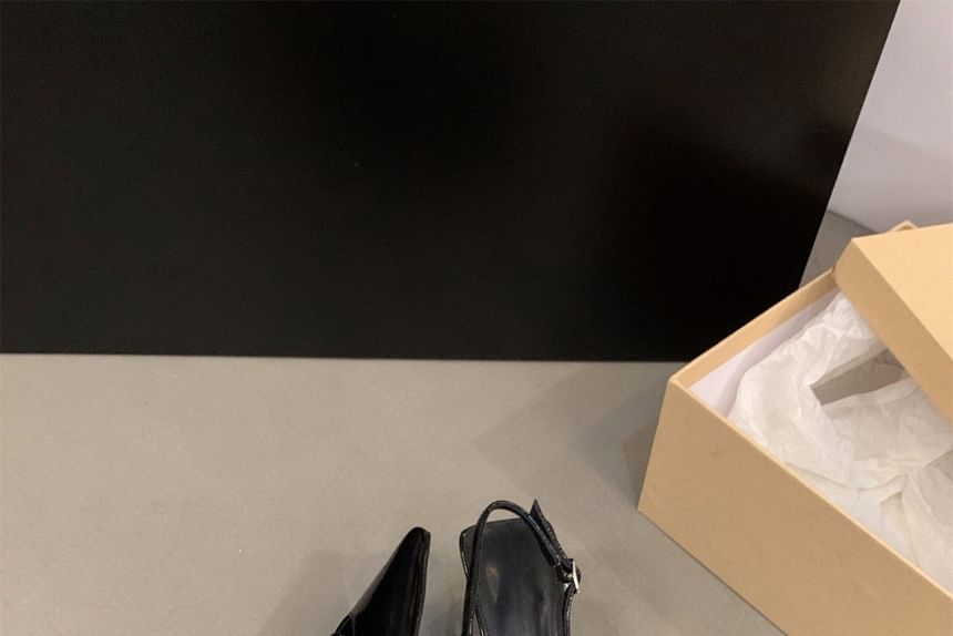 Sandals Pointy Bow High Heel Slingback