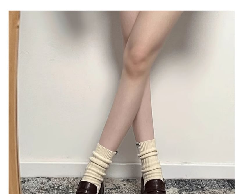 Leather Block Loafers Heel Faux