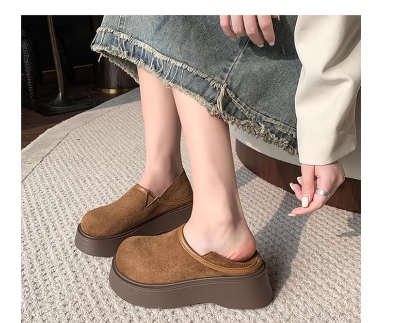 Ons Suede Platform Slip Faux