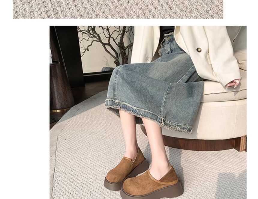 Ons Suede Platform Slip Faux