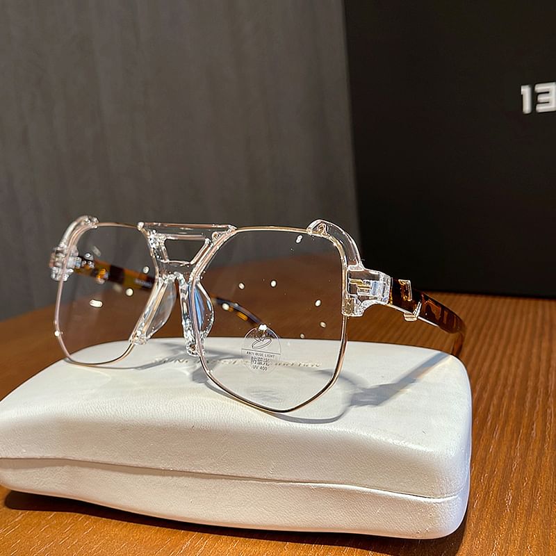 Glasses Frame Aviator Half