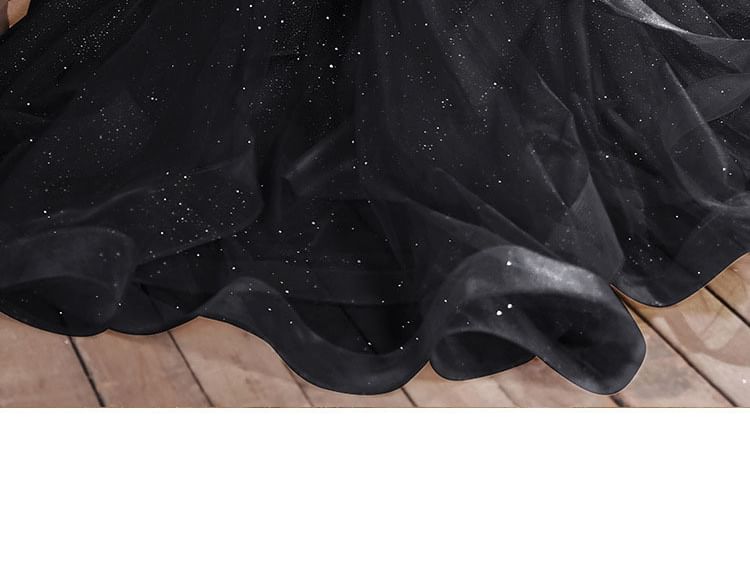 Gown Velvet The Glitter Off Evening A-Line Shoulder Plain