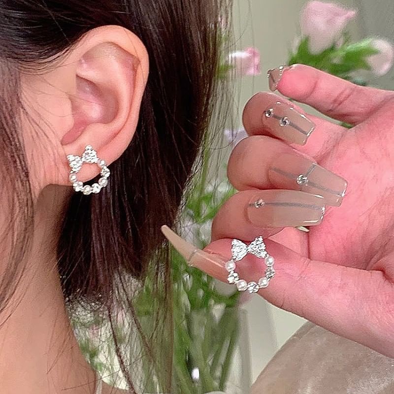 Hook Cuff Stud Drop / Ear Huggie Earring