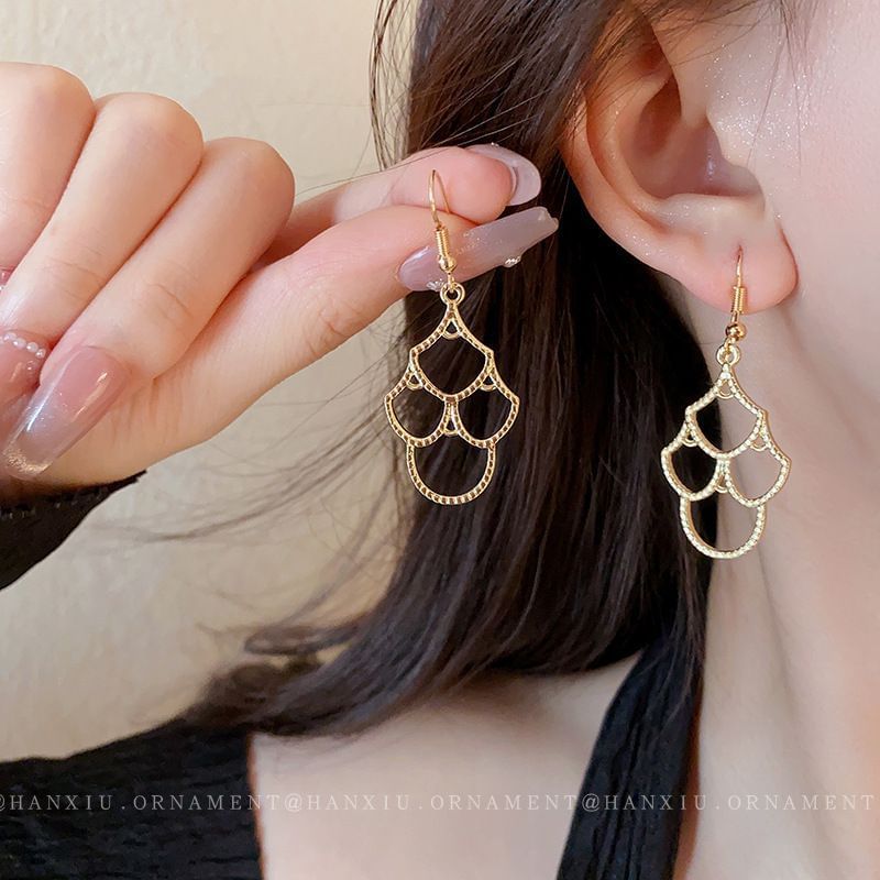 Hook Cuff Stud Drop / Ear Huggie Earring