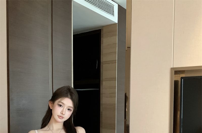 Cami Plain Asymmetrical Ruffle Top