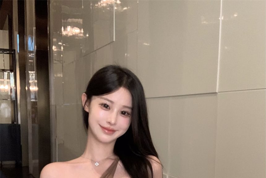 Top One-Shoulder Asymmetrical Plain Cami