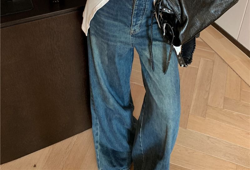 Neck Scoop Sleeve Knit Top Plain Long