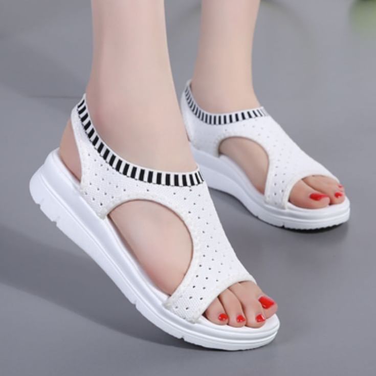 Contrast Sandals Trim Cutout
