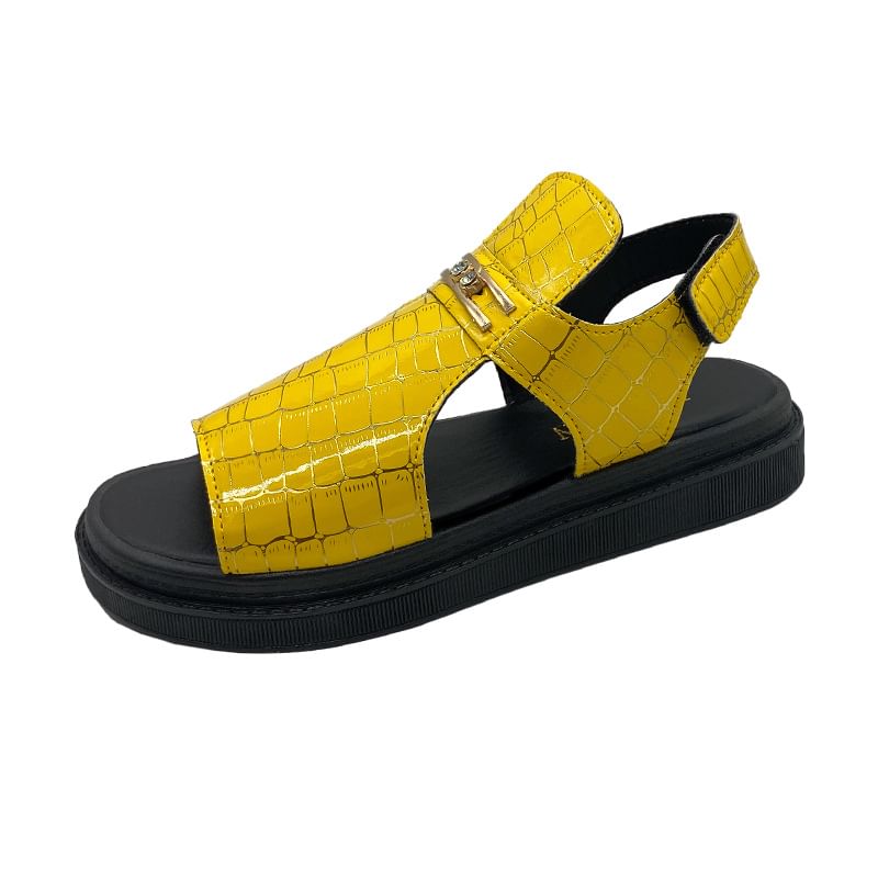 Sandals Croc Buckled Grain