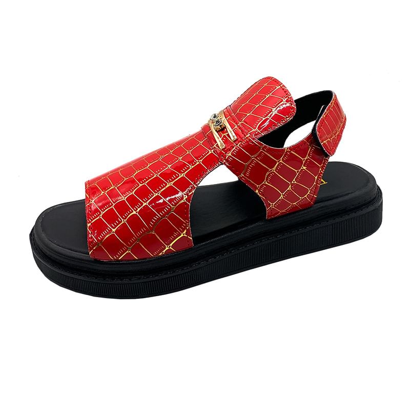 Sandals Croc Buckled Grain