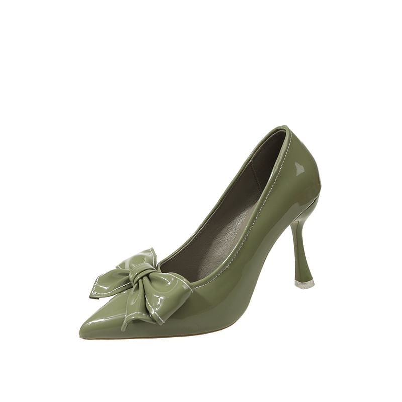 Pumps Heel Bow Pointy High