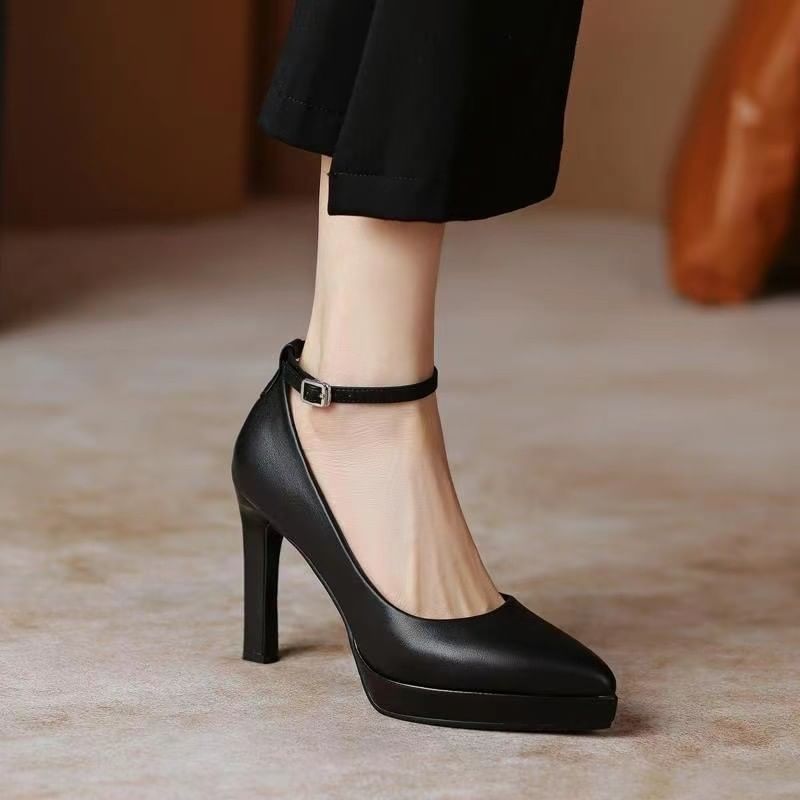 Stiletto Platform Strap Ankle Sandals Heel Pointy