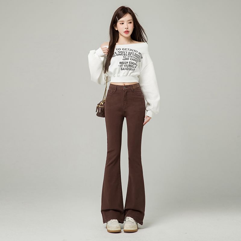 Jeans Designs) (Various High Waist Bootcut Washed