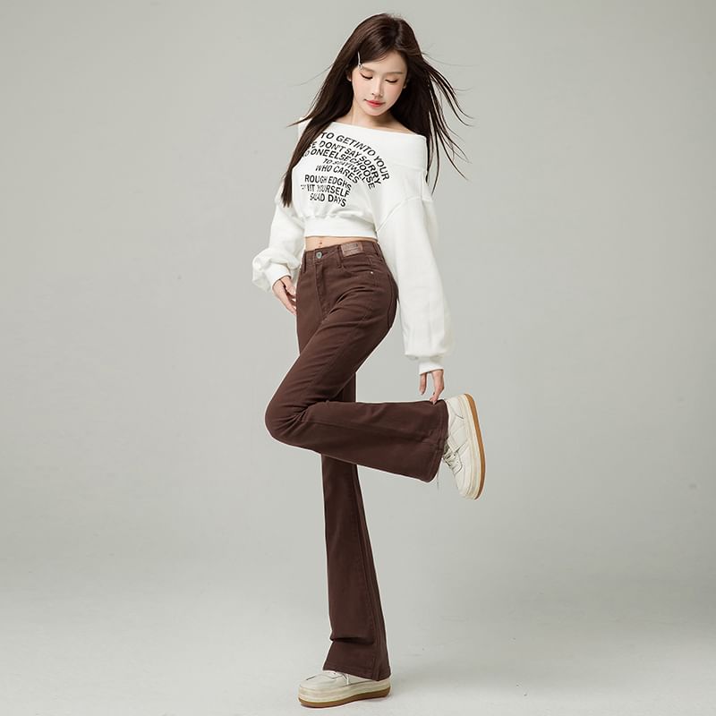 Jeans Designs) (Various High Waist Bootcut Washed