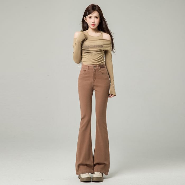 Jeans Designs) (Various High Waist Bootcut Washed