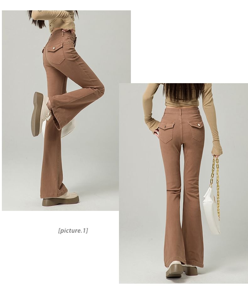 Jeans Designs) (Various High Waist Bootcut Washed