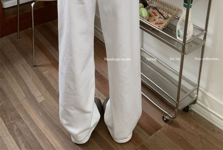 Embroidered Fit Bow Jeans Loose High Waist