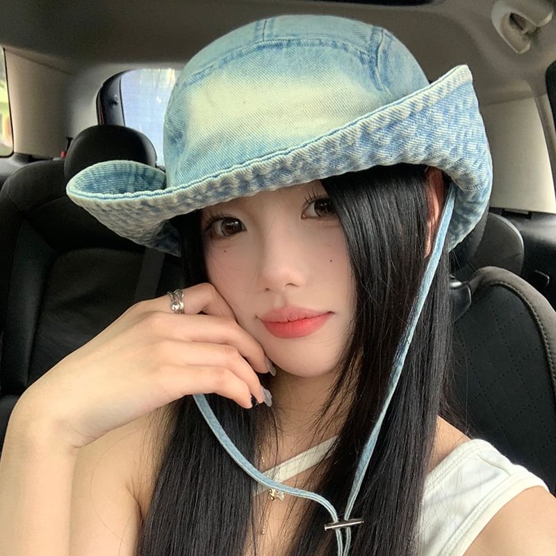 Washed Denim Hat Boonie