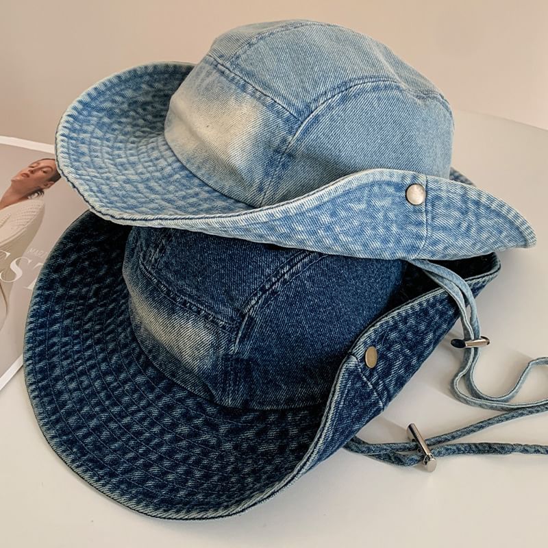 Washed Denim Hat Boonie