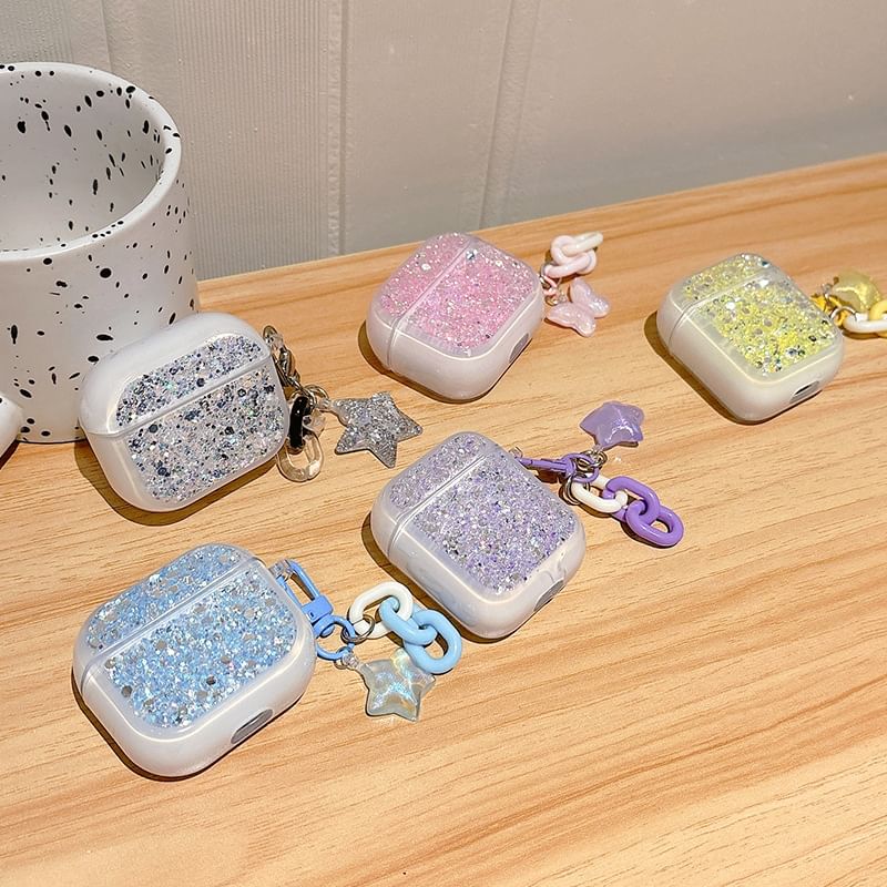 with Skin (Various / Pro Charm Case AirPods Sequined Designs) Earphone