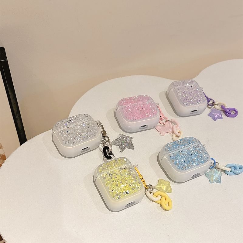 with Skin (Various / Pro Charm Case AirPods Sequined Designs) Earphone