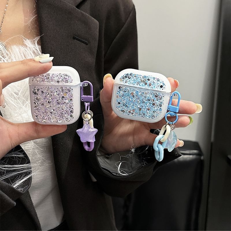 with Skin (Various / Pro Charm Case AirPods Sequined Designs) Earphone