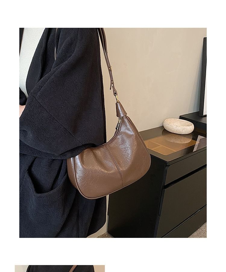 Leather Bag Crossbody Faux Plain