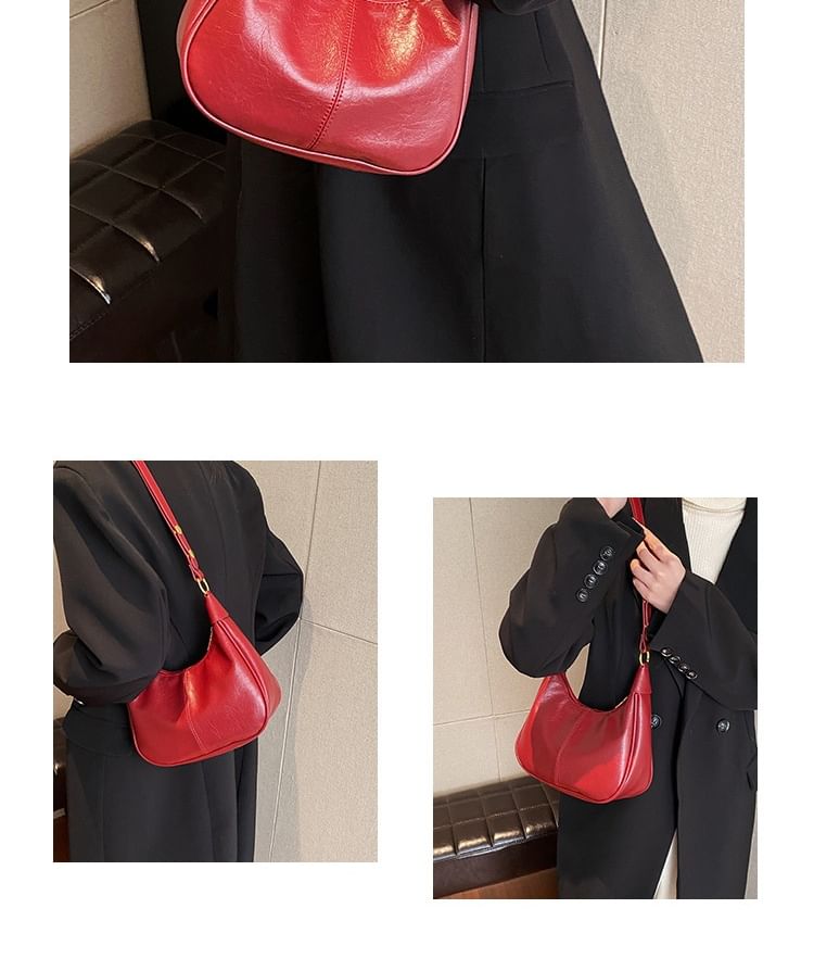 Leather Bag Crossbody Faux Plain