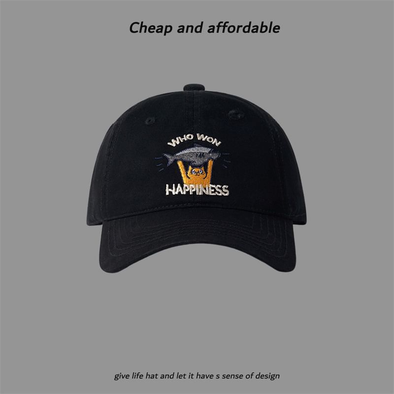 Cap Embroidered Baseball Cat