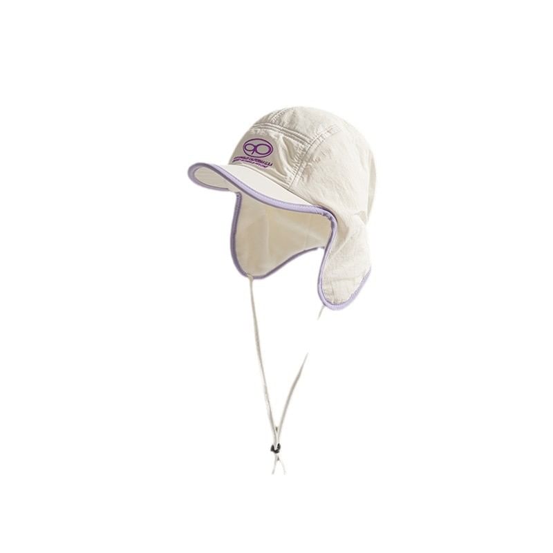 Lettering Hat Print Trapper