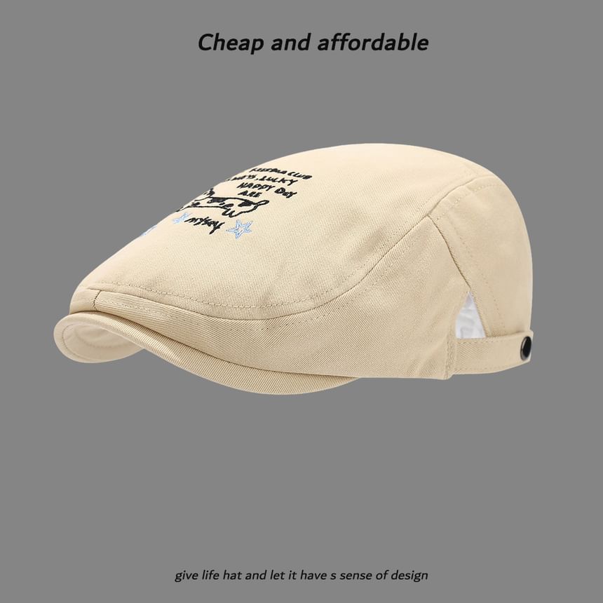Cartoon Embroidery Hat Newsboy