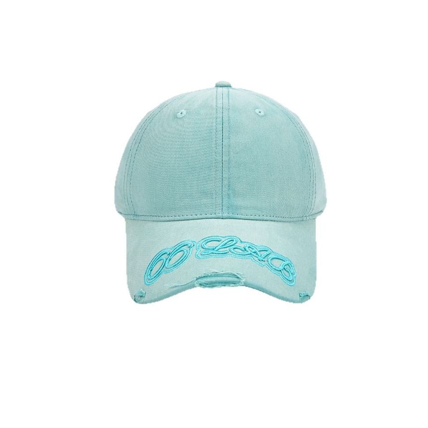 Washed Embroidered Baseball Lettering Cap