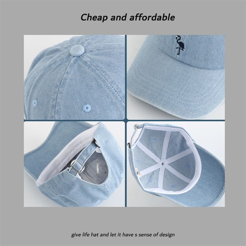 Cap Embroidered Baseball Flamingo