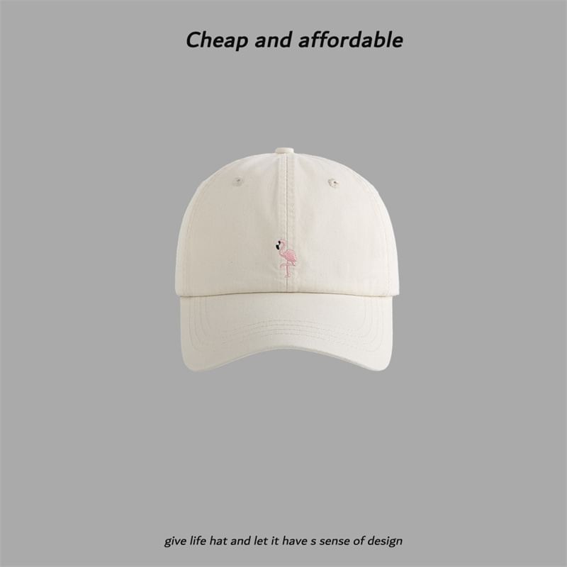 Cap Embroidered Baseball Flamingo